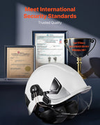 VEVOR Casque de Sécurité Industriel, Casque de Protection Certifié ANSI/ISEA Z89.1