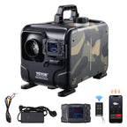 VEVOR Chauffage Diesel 5-8kW, Réchauffeur d'Air Diesel 12/24 V Contrôle par App Bluetooth Écran LCD