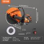 VEVOR Scie à Béton Électrique 406 mm 3500 W Profondeur de Coupe 152 mm