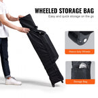 VEVOR Tonnelle Pop-up 304,8x304,8 cm Tonnelle Auvent Jardin Bâche Enduit Argenté PU 250D Sac à Roulettes Portable 4 Sacs Sable Abri Solaire Imperméable pour Plein Air, Plage, Fête, Camping, Gris Foncé