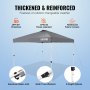 VEVOR Tonnelle Pop-up 304,8x304,8 cm Tonnelle Auvent Jardin Bâche Enduit Argenté PU 250D Sac à Roulettes Portable 4 Sacs Sable Abri Solaire Imperméable