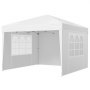 Offres VEVOR Tonnelle Pop-up, 2,95x2,95 m, Gazebo Auvent Escamotable Instantané Portable, avec Parois Latérales, Fenêtres Ventilées, Facile à Monter, Abri Solaire Extérieur pour Événements, Jardin, Blanc