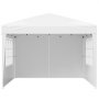 Offres VEVOR Tonnelle Pop-up, 2,95x2,95 m, Gazebo Auvent Escamotable Instantané Portable, avec Parois Latérales, Fenêtres Ventilées, Facile à Monter, Abri Solaire Extérieur pour Événements, Jardin, Blanc