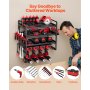 VEVOR Organiseur mural pour outils électriques, support de rangement à 4 niveaux avec 4 emplacements