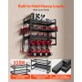 VEVOR Organiseur mural pour outils électriques, support de rangement à 4 niveaux avec 4 emplacements