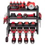 VEVOR Organiseur mural pour outils électriques, support de rangement à 4 niveaux avec 4 emplacements