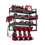 VEVOR Organiseur mural pour outils électriques, support de rangement à 4 niveaux avec 4 emplacements