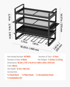 VEVOR Organiseur mural pour outils électriques, support de rangement à 4 niveaux avec 4 emplacements