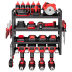 VEVOR Organiseur mural pour outils électriques, support de rangement à 4 niveaux avec 4 emplacements