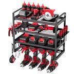 VEVOR Organiseur mural pour outils électriques, support de rangement à 4 niveaux avec 4 emplacements