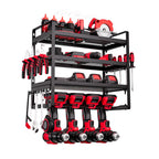 VEVOR Organiseur mural pour outils électriques, support de rangement à 4 niveaux avec 4 emplacements