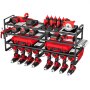 VEVOR Organiseur mural pour outils électriques, support de rangement à 4 niveaux avec 8 emplacements