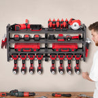 VEVOR Organiseur mural pour outils électriques, support de rangement à 4 niveaux avec 8 emplacements