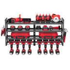 VEVOR Organiseur mural pour outils électriques, support de rangement à 4 niveaux avec 8 emplacements