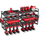 VEVOR Organiseur mural pour outils électriques, support de rangement à 4 niveaux avec 8 emplacements
