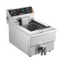 VEVOR Friteuse Commerciale 3000 W Friteuse à Bain d'Huile Électrique 9 L