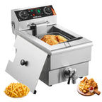 VEVOR Friteuse Commerciale 3000 W Friteuse à Bain d'Huile Électrique 9 L