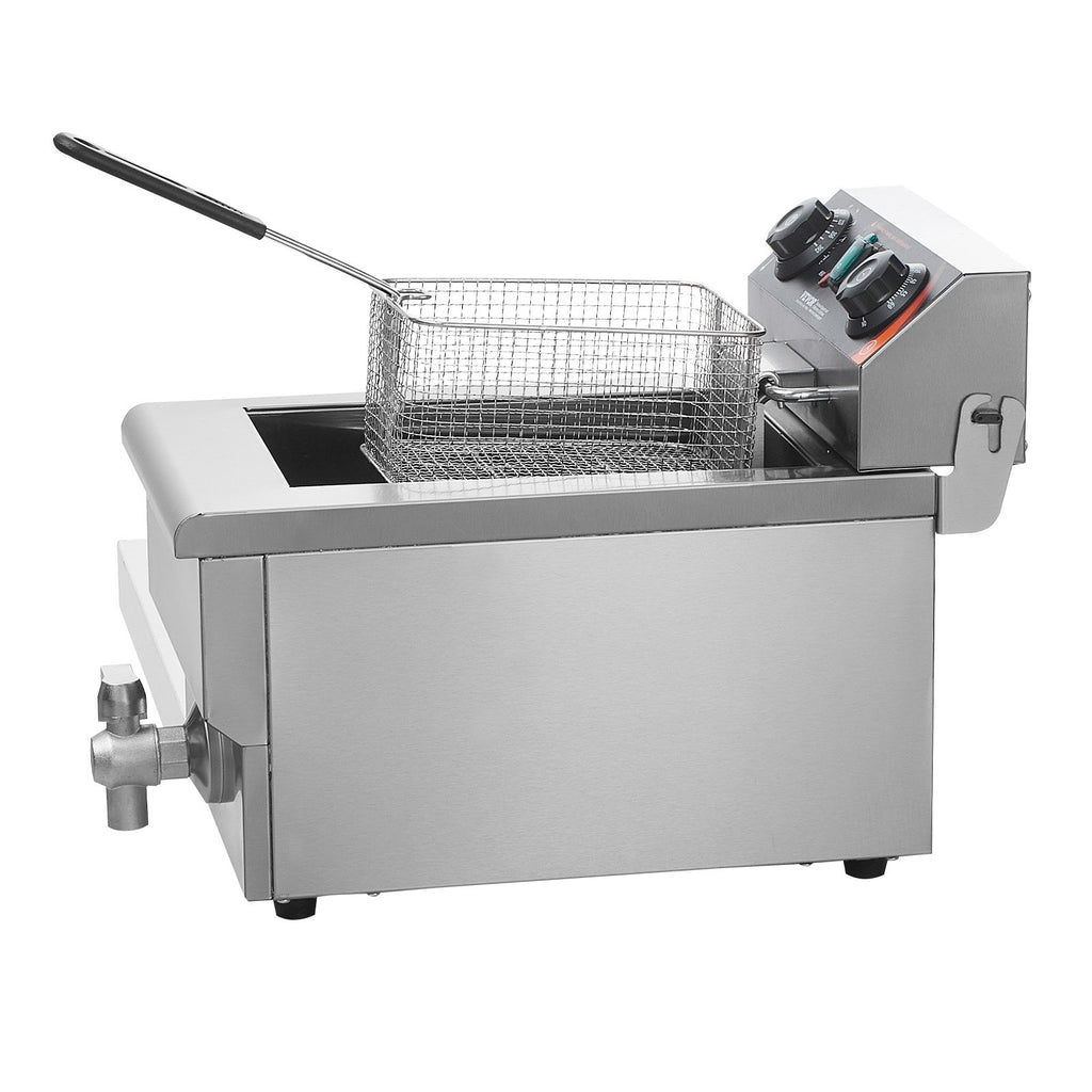 VEVOR Friteuse Commerciale 3000 W Friteuse à Bain d'Huile Électrique 9 L