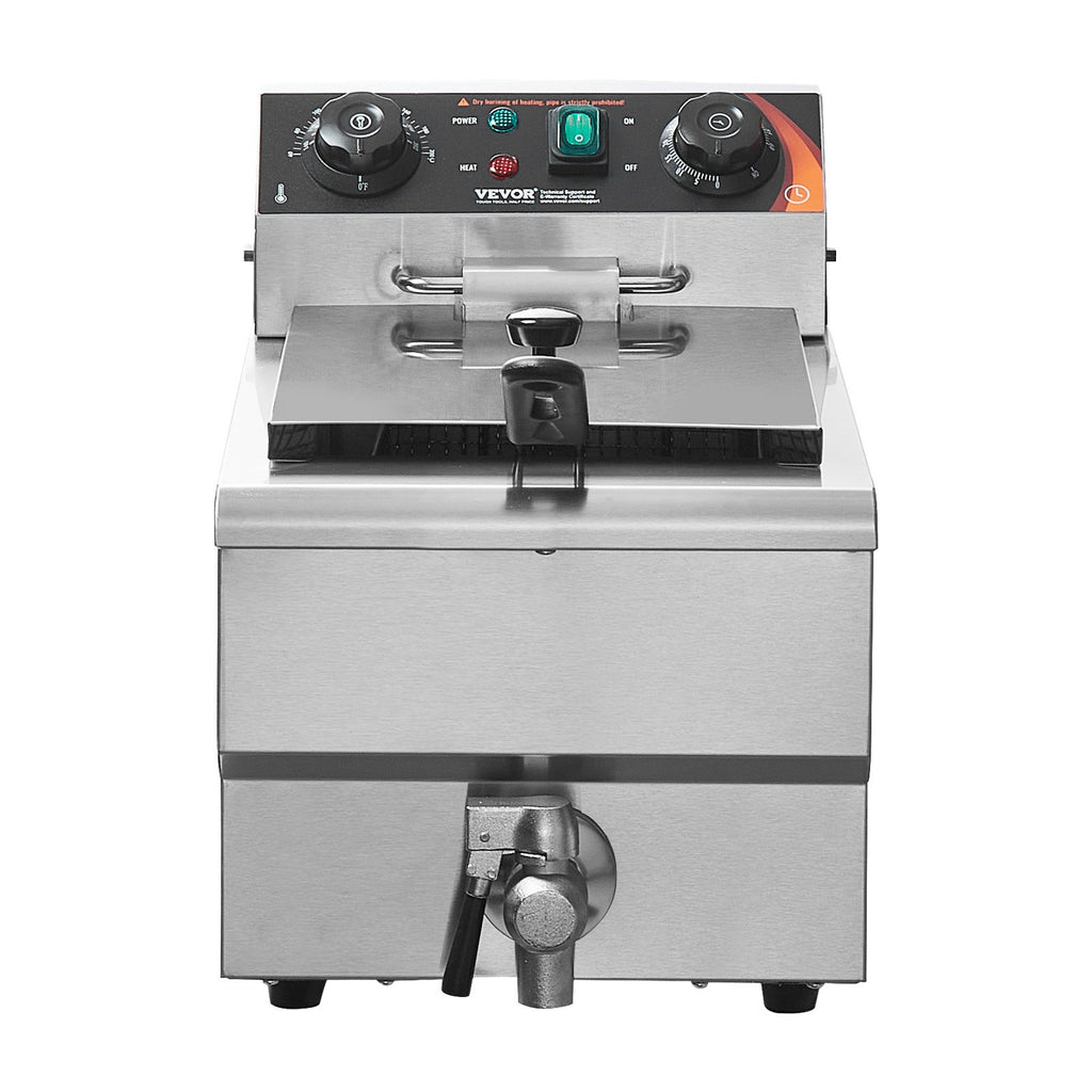 VEVOR Friteuse Commerciale 3000 W Friteuse à Bain d'Huile Électrique 9 L