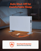 VEVOR Radiateur à Convection 2000 W Convecteur Électrique avec Télécommande, Chauffage d'Appoint à 3 Modes