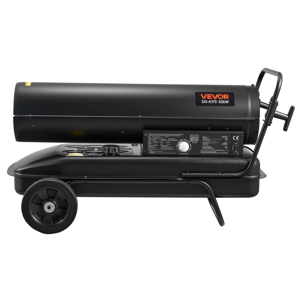 VEVOR Chauffage à Air Pulsé au Kérosène Diesel 50 kW, Chauffage d'Appoint sur Roues