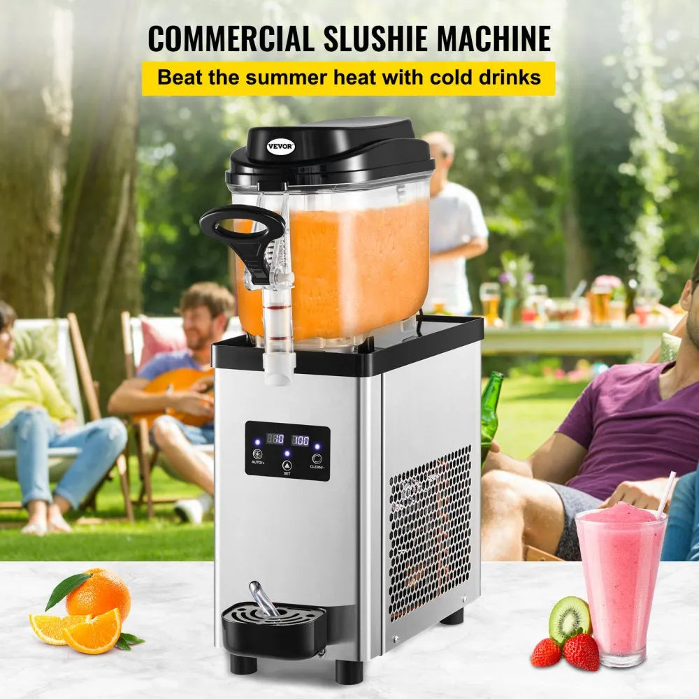 VEVOR Machine à Granita 6 L Machine de Glace Fondue Réfrigération Efficace 300 W