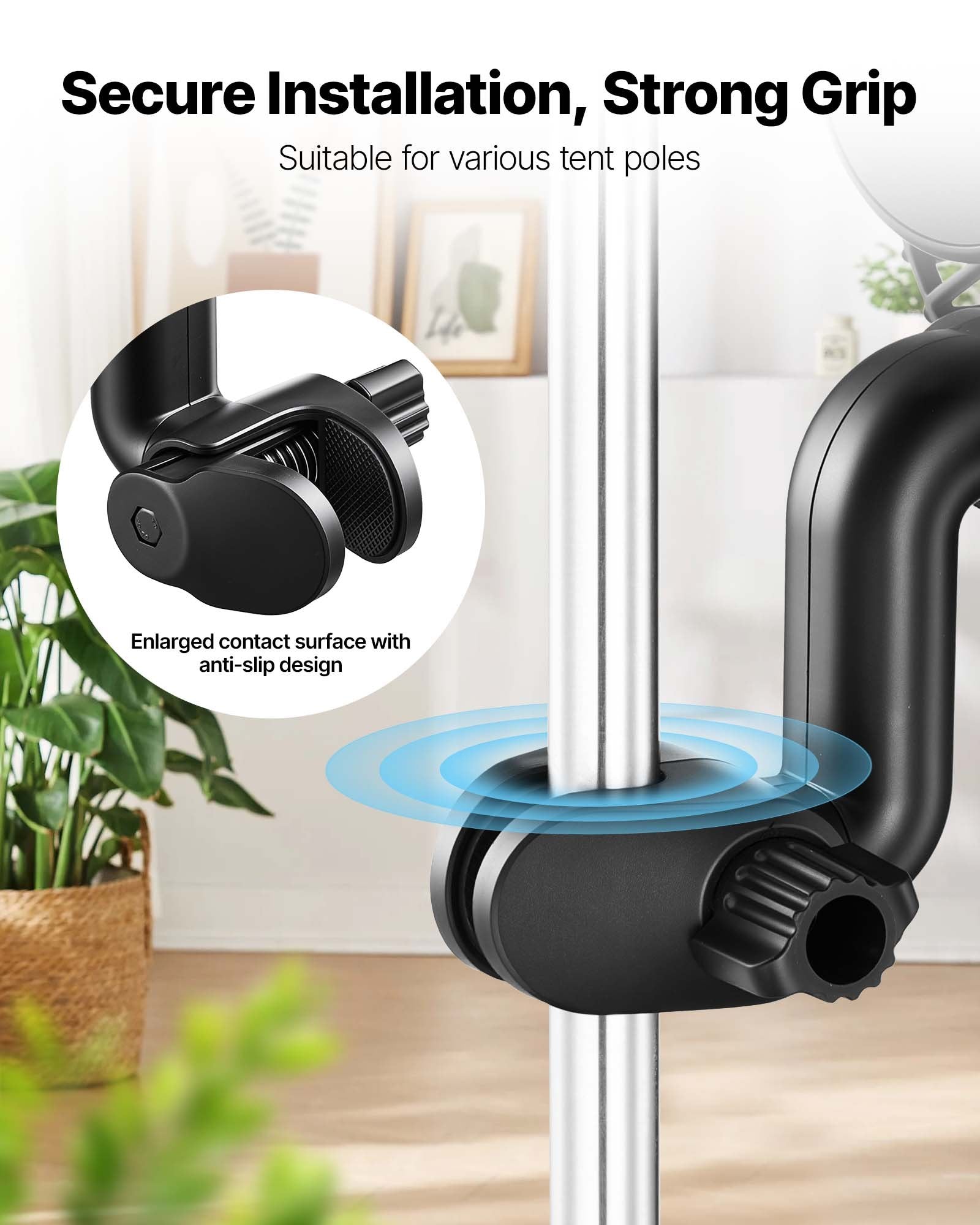 VEVOR Ventilateur de Culture à Pince Oscillant 15 cm USB-C 9 Vitesses, Lot de 2
