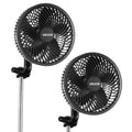 VEVOR Ventilateur de Culture à Pince Oscillant 15 cm USB-C 9 Vitesses, Lot de 2