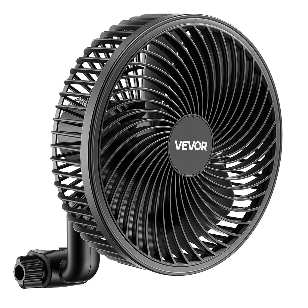 VEVOR Ventilateur de Culture à Pince Oscillant 15 cm USB-C 9 Vitesses, Lot de 2