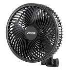 VEVOR Ventilateur de Culture à Pince Oscillant 15 cm USB-C 9 Vitesses, Lot de 2