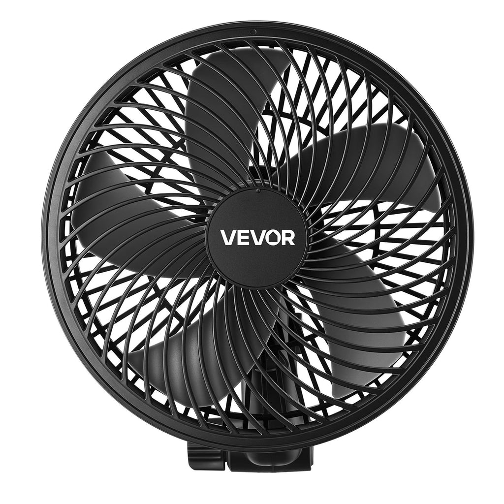 VEVOR Ventilateur de Culture à Pince Oscillant 15 cm USB-C 9 Vitesses, Lot de 2