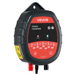 VEVOR Chargeur de Clôture Électrique, 1 J, Électrificateur de Clôture Électrique CA CC Solaire 10 kV