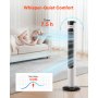 VEVOR Ventilateur Colonne, 1017 mm, Ventilateur Tour Sol Oscillant 70° Silencieux Portable, 7 m/s, Vitesses Réglables, avec Minuterie 24 h, Télécommande, Refroidissement pour Chambre, Bureau, Maison