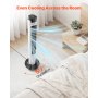 VEVOR Ventilateur Colonne, 1017 mm, Ventilateur Tour Sol Oscillant 70° Silencieux Portable, 7 m/s, Vitesses Réglables, avec Minuterie 24 h, Télécommande, Refroidissement pour Chambre, Bureau, Maison