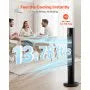 VEVOR Ventilateur Colonne, 1017 mm, Ventilateur Tour Sol Oscillant 70° Silencieux Portable, 7 m/s, Vitesses Réglables, avec Minuterie 24 h, Télécommande, Refroidissement pour Chambre, Bureau, Maison