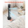 VEVOR Ventilateur Colonne, 1017 mm, Ventilateur Tour Sol Oscillant 70° Silencieux Portable, 7 m/s, Vitesses Réglables, avec Minuterie 24 h, Télécommande, Refroidissement pour Chambre, Bureau, Maison