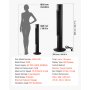 VEVOR Ventilateur Colonne, 1017 mm, Ventilateur Tour Sol Oscillant 70° Silencieux Portable, 7 m/s, Vitesses Réglables, avec Minuterie 24 h, Télécommande, Refroidissement pour Chambre, Bureau, Maison