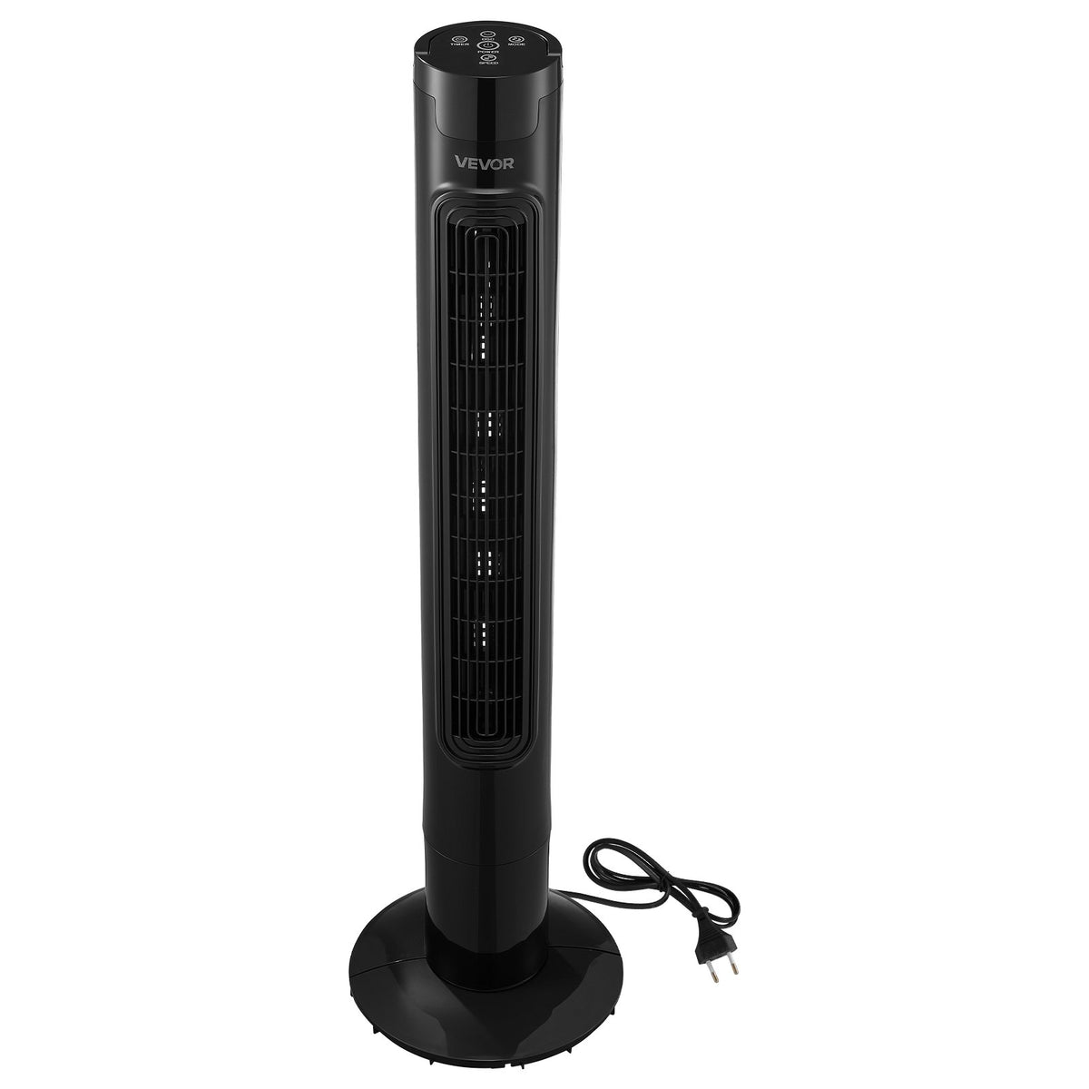 VEVOR Ventilateur Colonne, 1017 mm, Ventilateur Tour Sol Oscillant 70° Silencieux Portable, 7 m/s, Vitesses Réglables, Minuterie 24 h