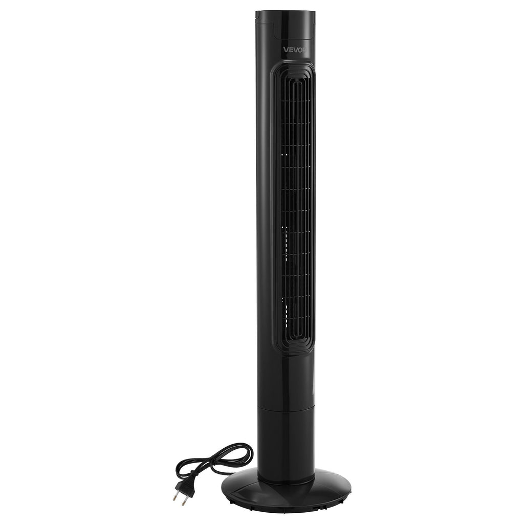 VEVOR Ventilateur Colonne, 1017 mm, Ventilateur Tour Sol Oscillant 70° Silencieux Portable, 7 m/s, Vitesses Réglables, Minuterie 24 h