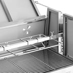 VEVOR Barbecue à Charbon Chargeant 60 kg, Barbecue Rôtissoire avec Roues Kit Tournebroche 38 W