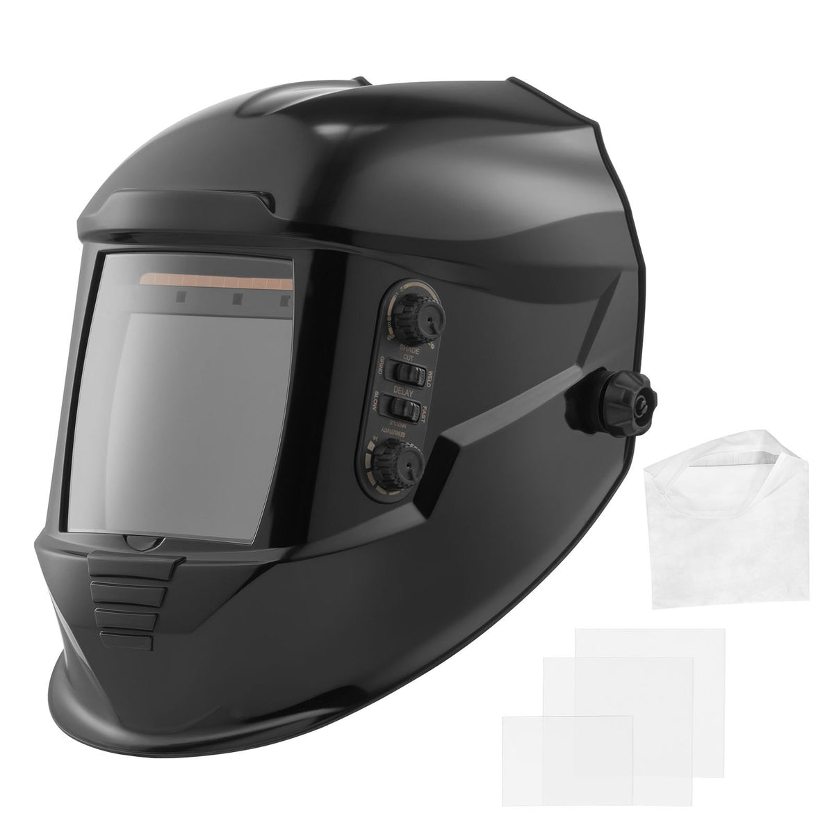 VEVOR Casque de Soudage Solaire Obscurcissement Automatique Couleur Réelle Grande Vue 100x95 mm