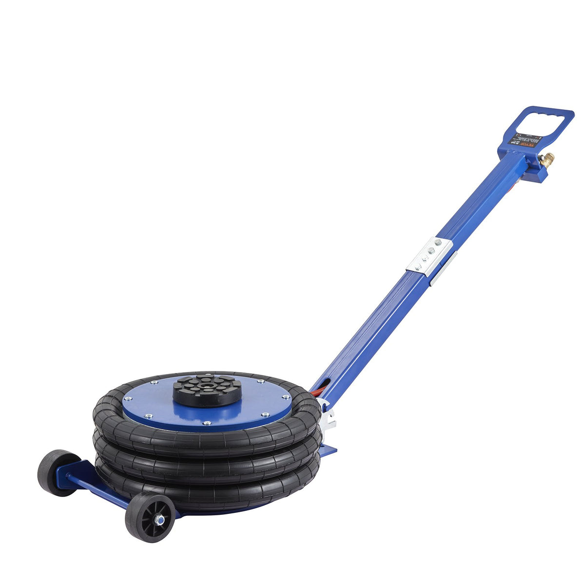 VEVOR Cric Pneumatique 5 tonnes Plage 140-470 mm Cric de Levage Pneumatique 0,8-1,0 MPa 3 Coussins d’Air Poignée Longue