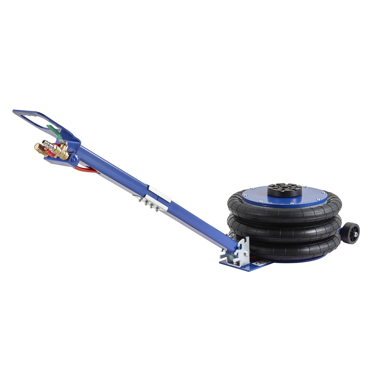 VEVOR Cric Pneumatique 5 tonnes Plage 140-470 mm Cric de Levage Pneumatique 0,8-1,0 MPa 3 Coussins d’Air Poignée Longue