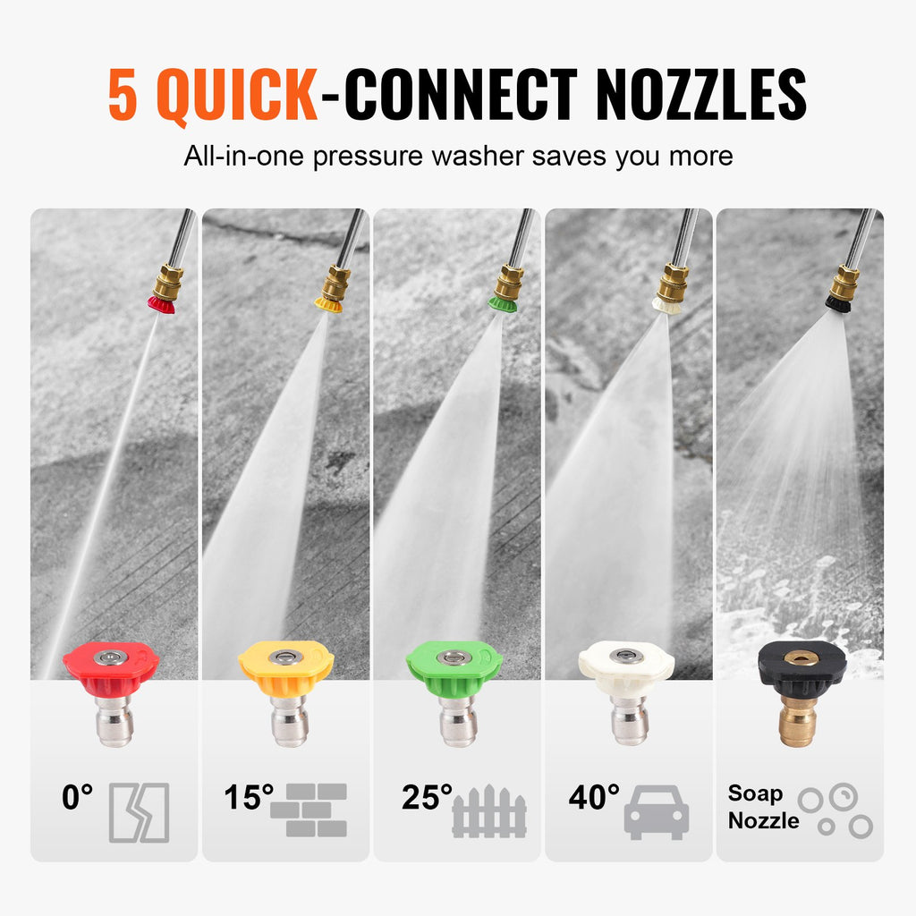 VEVOR Nettoyeur Haute Pression à Essence 3500 PSI 10 L/min Laveuse à Gaz