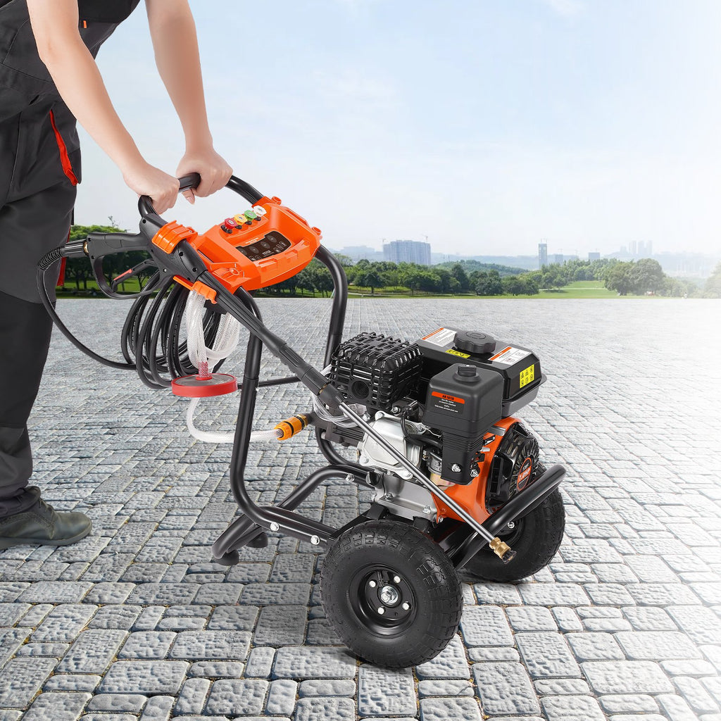 VEVOR Nettoyeur Haute Pression à Essence 3500 PSI 10 L/min Laveuse à Gaz