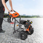 VEVOR Nettoyeur Haute Pression à Essence 3500 PSI 10 L/min Laveuse à Gaz