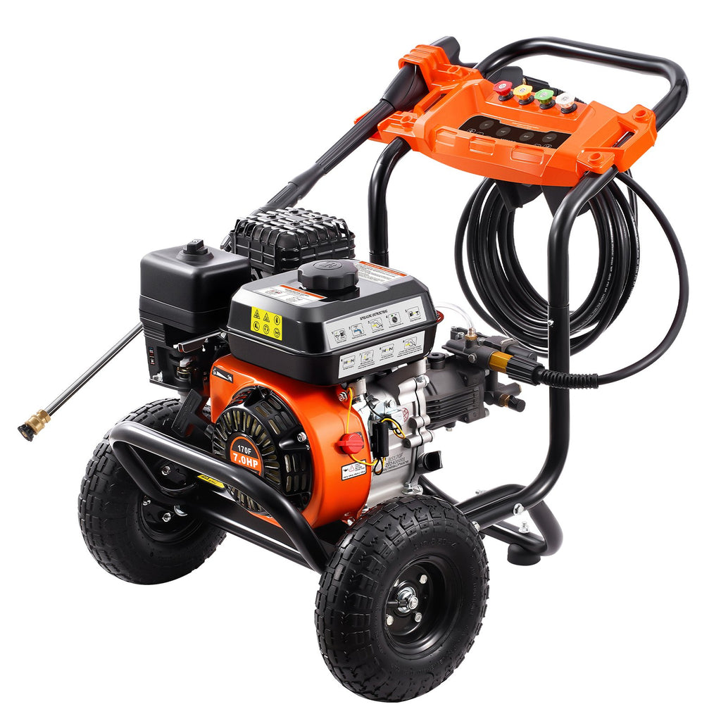 VEVOR Nettoyeur Haute Pression à Essence 3500 PSI 10 L/min Laveuse à Gaz