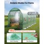 VEVOR Serre de Jardin Tunnel 4,48x1,97x1,97 m Maraîchère avec Système Arrosage