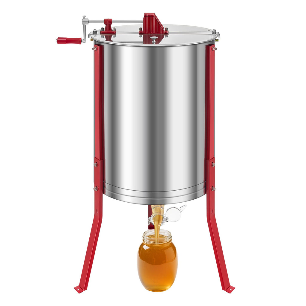 VEVOR Extracteur de Miel Manuel à 6 Cadres Centrifugeuse Séparateur Miel Acier Inox