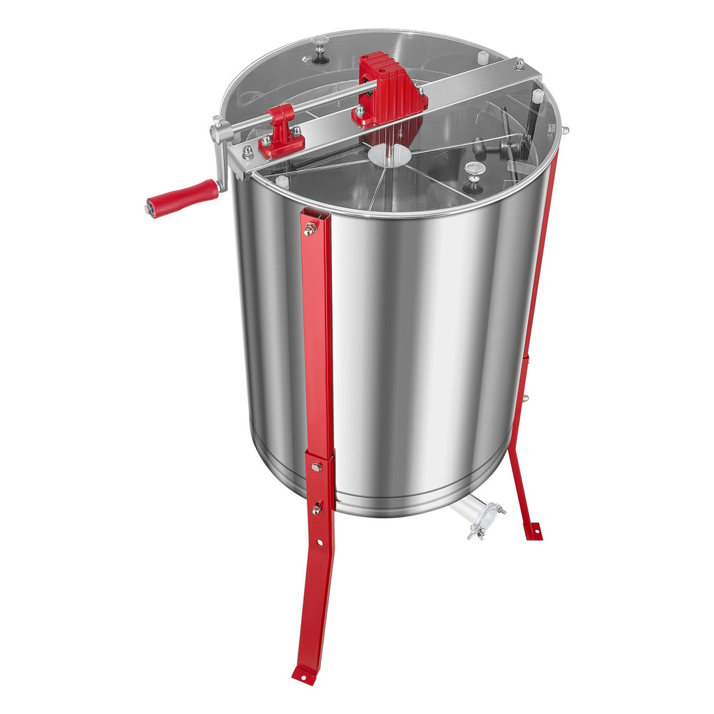 VEVOR Extracteur de Miel Manuel à 6 Cadres Centrifugeuse Séparateur Miel Acier Inox